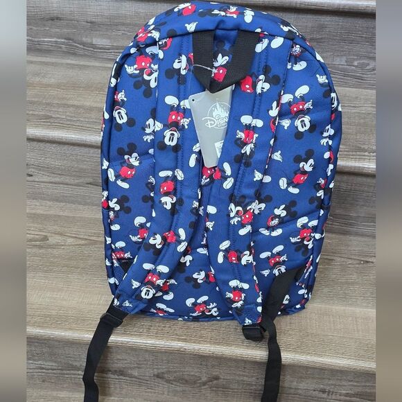 Disney Mickey Mouse Blue print  Backpack full size NWT - Picture 2 of 8